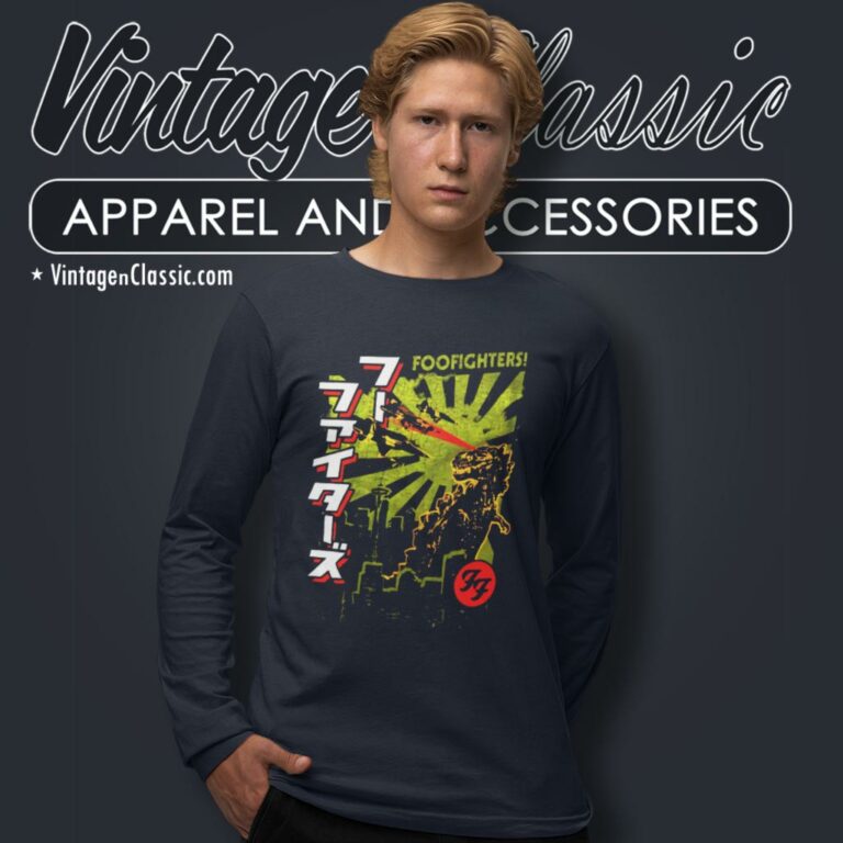 Foo Fighters Shirt Laser Eyes Green Dragon Mens Soft Long Sleeve Tee Foo Fighters Shirt Laser Eyes Green Dragon Mens Soft Long Sleeve Tee