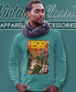 Foo Fighters Shirt Self Titled Comic Book Art Long Sleeve Tee