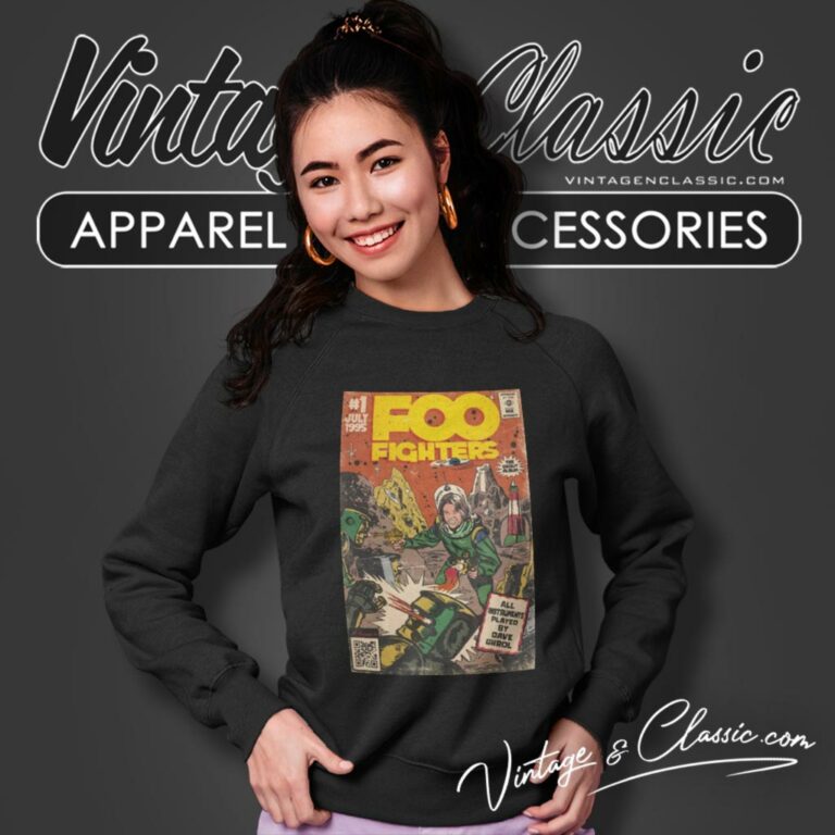 Foo Fighters Shirt Self Titled Comic Book Art Sweatshirt Foo Fighters Shirt Self Titled Comic Book Art Sweatshirt