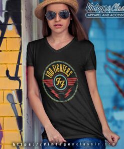 Foo Fighters Shirt Since 1995 Vintage Logo V Neck TShirt
