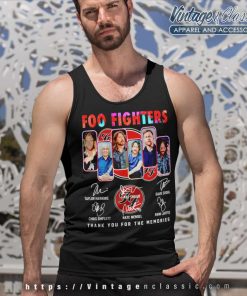 Foo Fighters Shirt Thank You For The Memories Signatures Tank Top Racerback