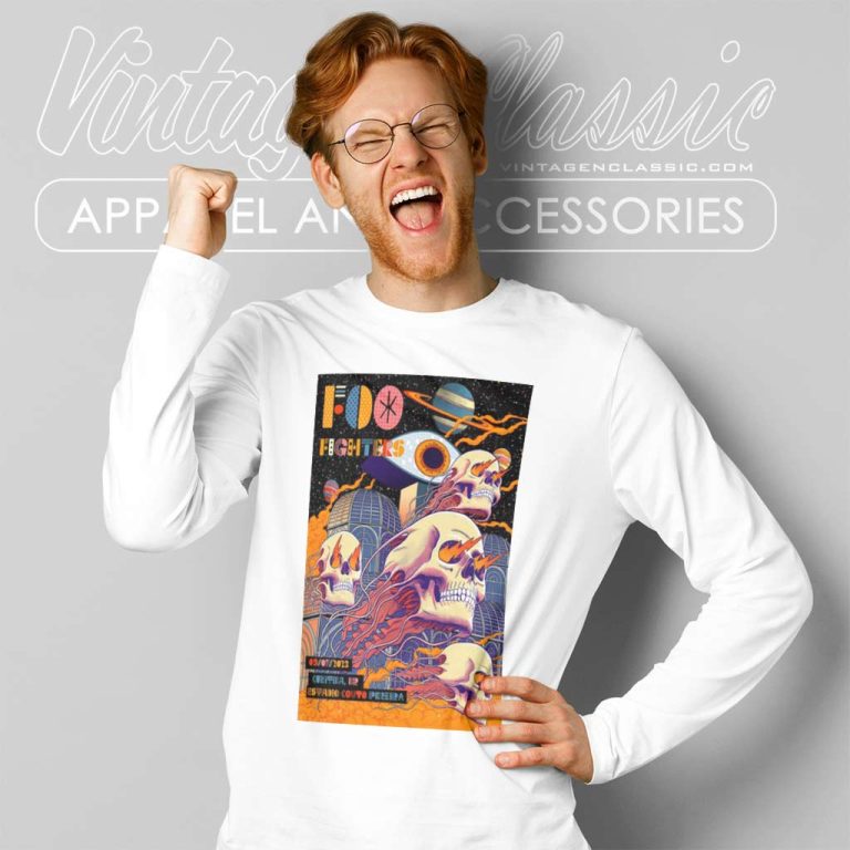 Foo Fighters Shirt Tour In Curitiba Long Sleeve Tee Foo Fighters Shirt Tour In Curitiba Long Sleeve Tee