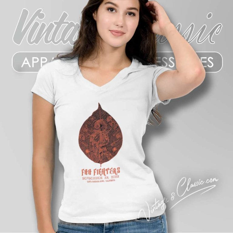 Foo Fighters Shirt Tour Santa Barbara Bowl V Neck TShirt Foo Fighters Shirt Tour Santa Barbara Bowl V Neck TShirt