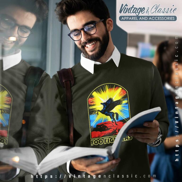 Foo Fighters Shirt Winged Horse Band Logo Sweatshirt Foo Fighters Shirt Winged Horse Band Logo Sweatshirt