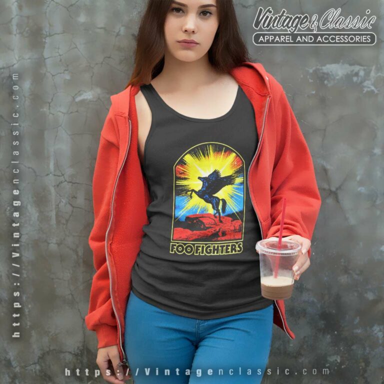 Foo Fighters Shirt Winged Horse Band Logo Tank Top Racerback Foo Fighters Shirt Winged Horse Band Logo Tank Top Racerback