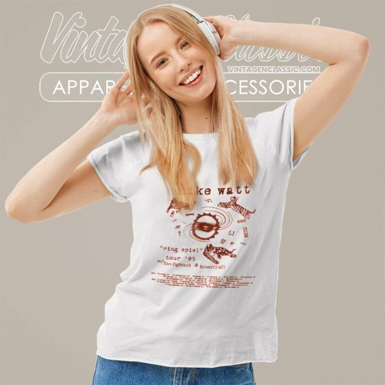 Foo Fighters Shirt With Hovercraft And Mike Watt Tour 1995 Seattle Women TShirt Foo Fighters Shirt With Hovercraft And Mike Watt Tour 1995 Seattle Women TShirt