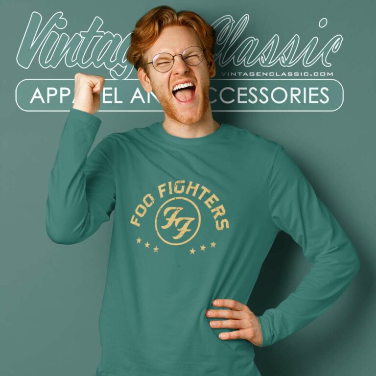 Foo Fighters Shirt With Star Logo Long Sleeve Tee Foo Fighters Shirt With Star Logo Long Sleeve Tee