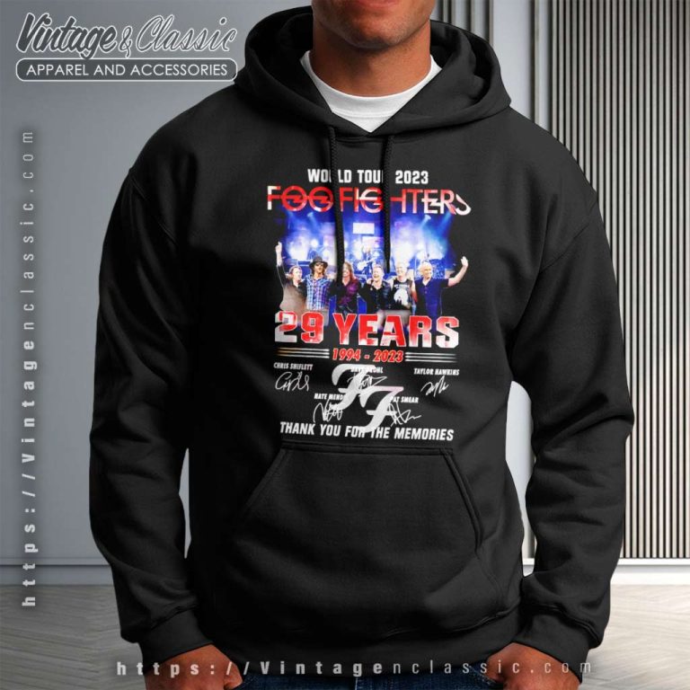 Foo Fighters Shirt World Tour 2023 29 Years Hoodie Foo Fighters Shirt World Tour 2023 29 Years Hoodie