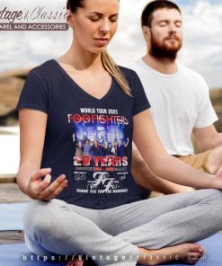 Foo Fighters Shirt World Tour 2023 29 Years V Neck TShirt