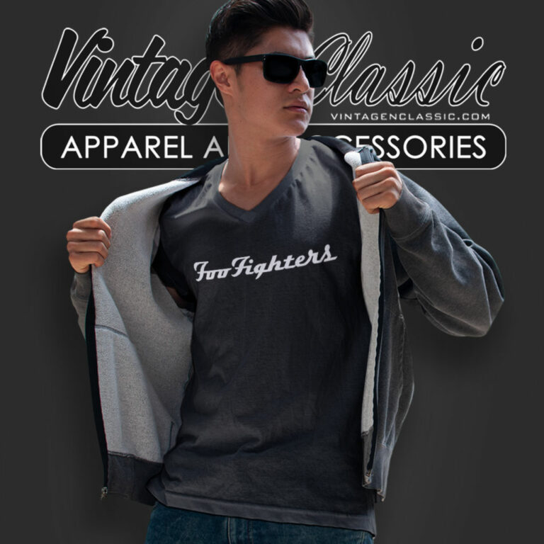 Foo Fighters Simple Logo Shirt V Neck TShirt Foo Fighters Simple Logo Shirt V Neck TShirt