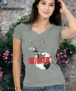 Foo Fighters Ufo Planes V Neck TShirt