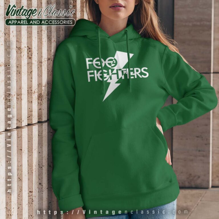 Foo Fighters White Foo Bolt Hoodie Foo Fighters White Foo Bolt Hoodie