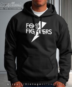 Foo Fighters White Foo Bolt Men Hoodie