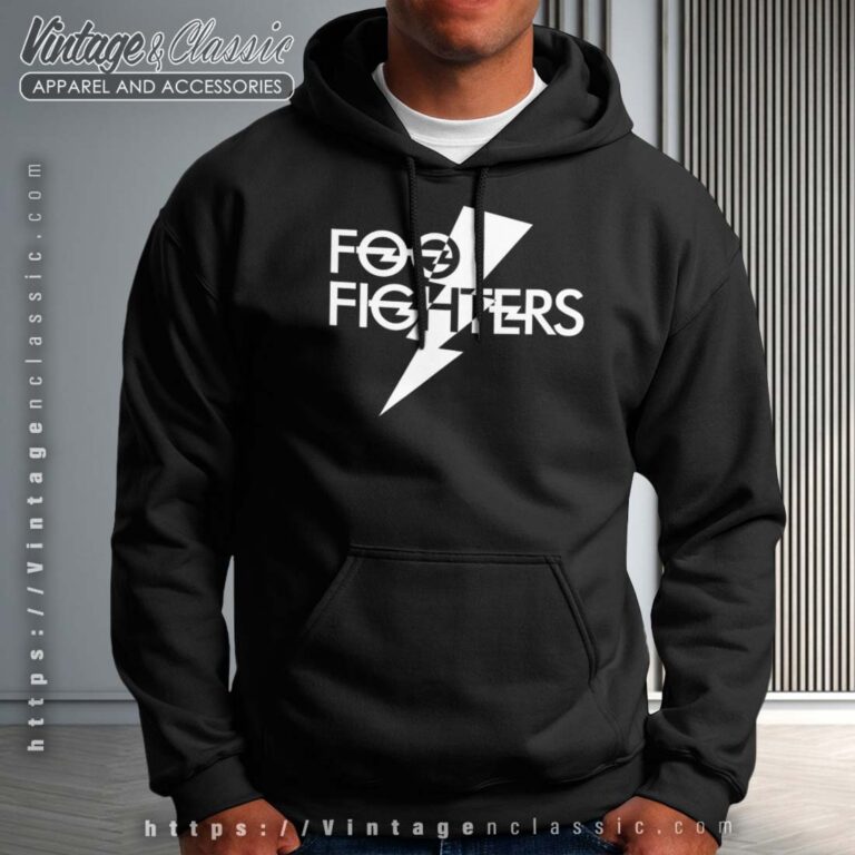 Foo Fighters White Foo Bolt Men Hoodie Foo Fighters White Foo Bolt Men Hoodie