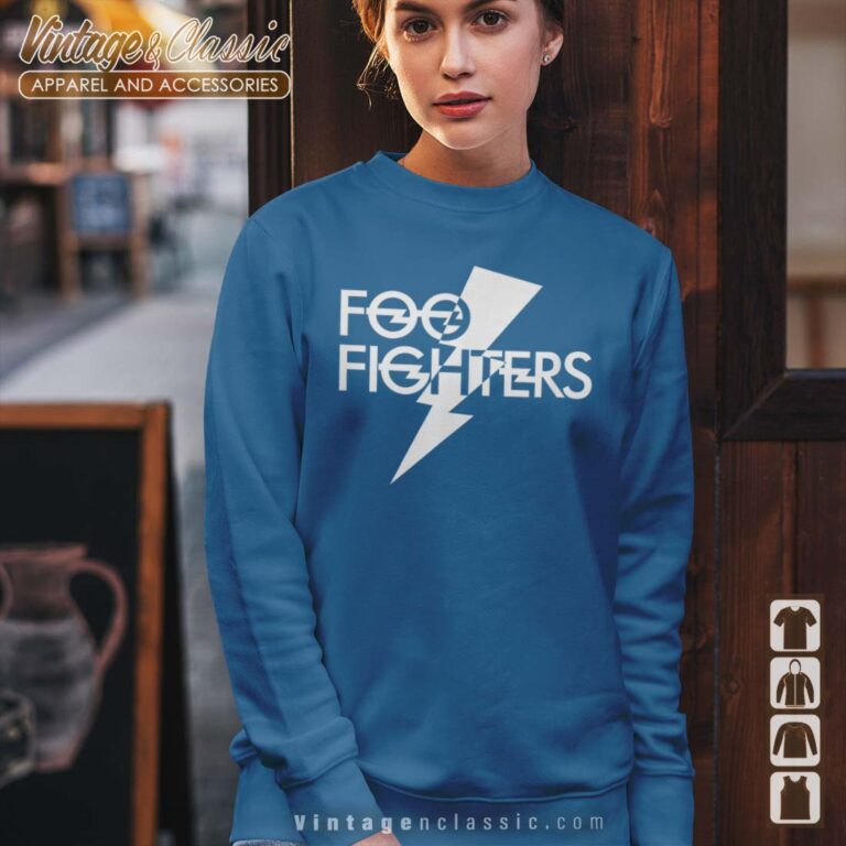 Foo Fighters White Foo Bolt Sweatshirt Foo Fighters White Foo Bolt Sweatshirt