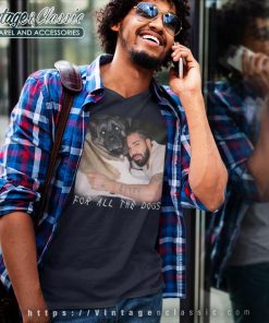 For All The Dogs Album Shirt Drake With His Dog 6 For All The Dogs Album Shirt Drake With His Dog V Neck TShirt