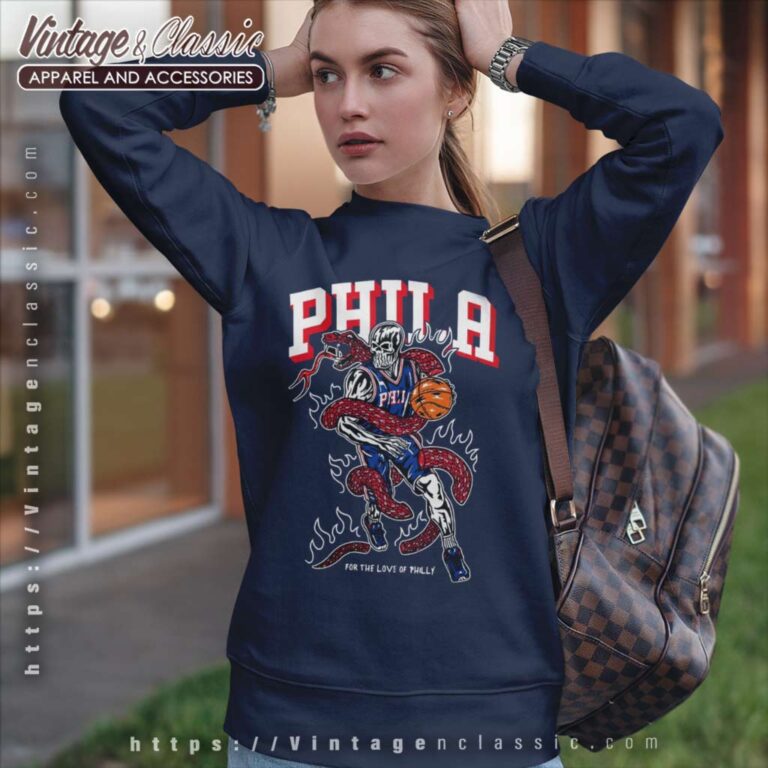 For The Love Of Philly Snake Philadelphia 76ers Sweatshirt For The Love Of Philly Snake Philadelphia 76ers Sweatshirt