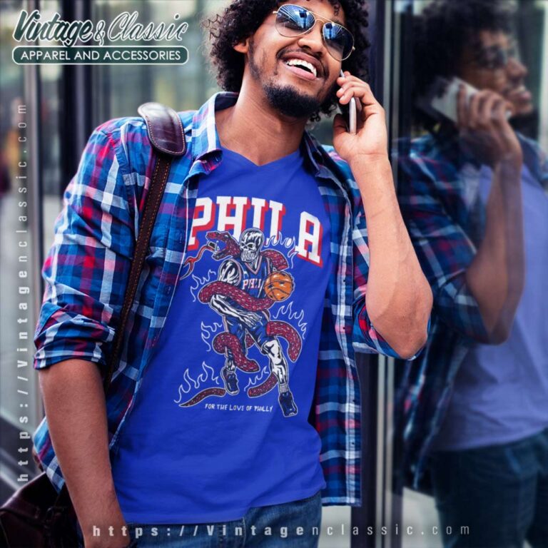 For The Love Of Philly Snake Philadelphia 76ers V Neck TShirt For The Love Of Philly Snake Philadelphia 76ers V Neck TShirt