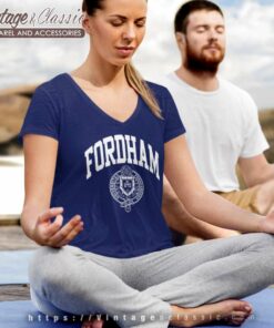 Fordham University Logo V Neck TShirt