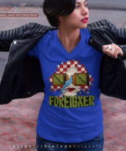 Foreigner Double Vision Tour V Neck TShirt
