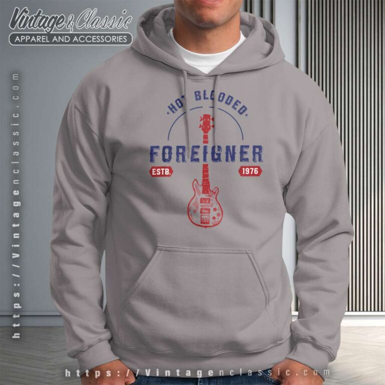 Foreigner Hot Blooded Guitar Hoodie Foreigner Hot Blooded Guitar Hoodie