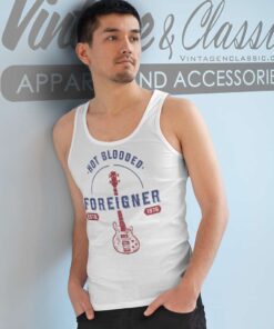 Foreigner Hot Blooded Guitar Tank Top Racerback