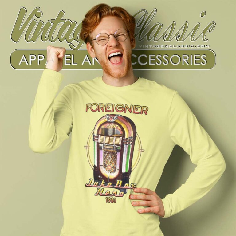 Foreigner Jukebox Hero Long Sleeve Tee Foreigner Jukebox Hero Long Sleeve Tee