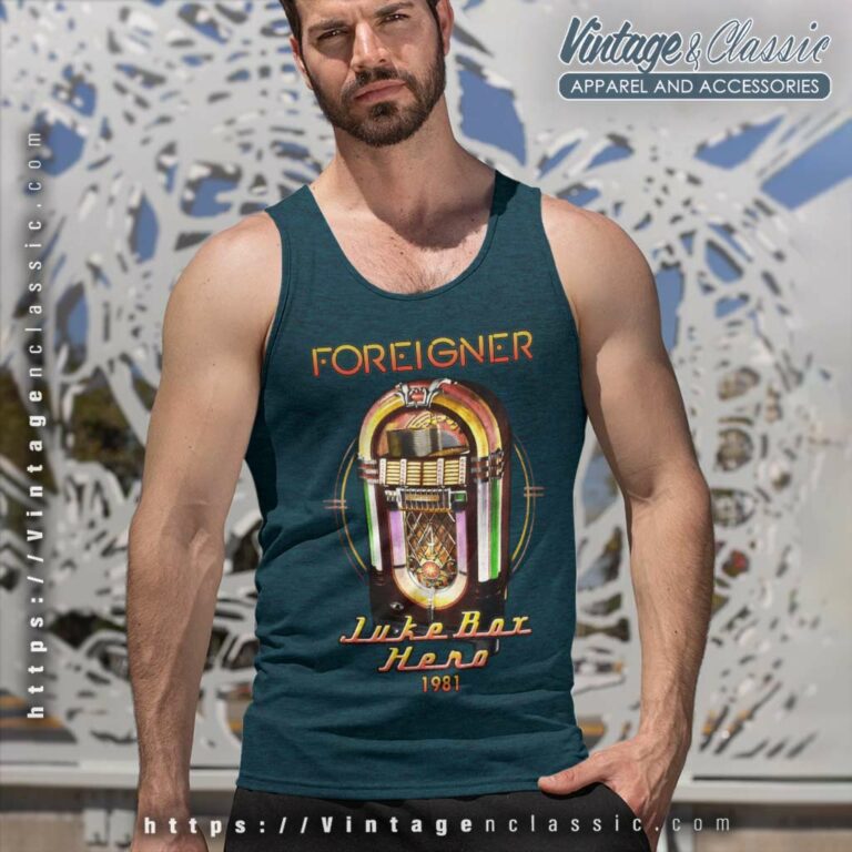 Foreigner Jukebox Hero Tank Top Racerback Foreigner Jukebox Hero Tank Top Racerback