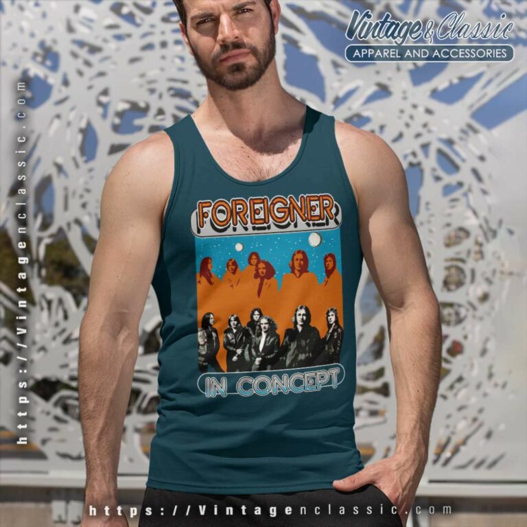 Foreigner Live In Concert Tank Top Racerback Foreigner Live In Concert Tank Top Racerback