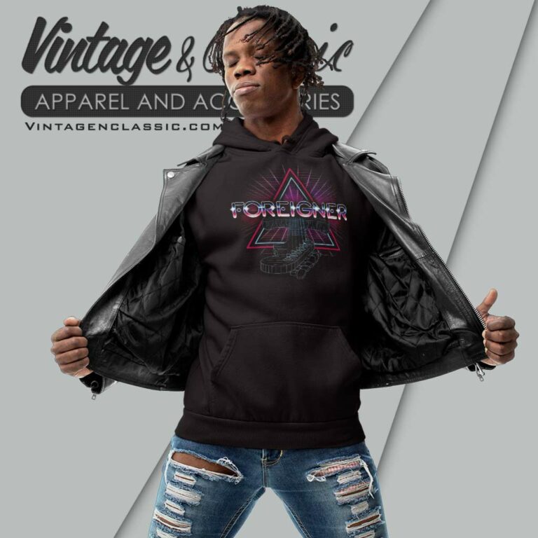 Foreigner Neon Guitar Hoodie Foreigner Neon Guitar Hoodie