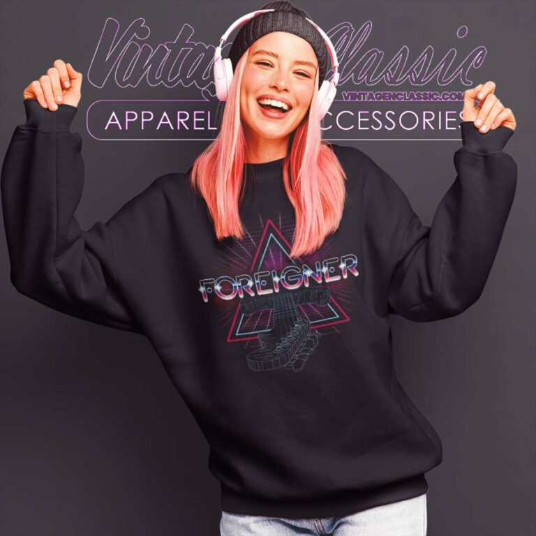 Foreigner Neon Guitar Sweatshirt Foreigner Neon Guitar Sweatshirt