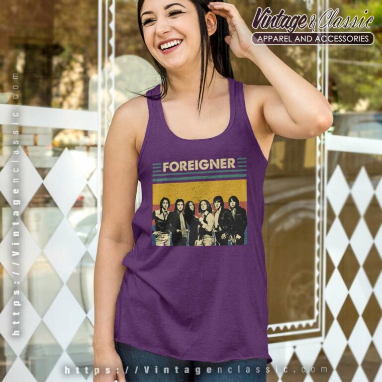 Foreigner Retro Vintage Tank Top Racerback Foreigner Retro Vintage Tank Top Racerback