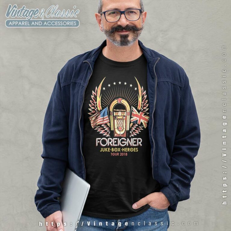 Foreigner Shirt Juke Box Hero Long Sleeve Tee Foreigner Shirt Juke Box Hero Long Sleeve Tee