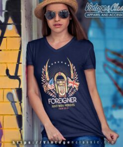 Foreigner Shirt Juke Box Hero 6 Foreigner Shirt Juke Box Hero V Neck TShirt