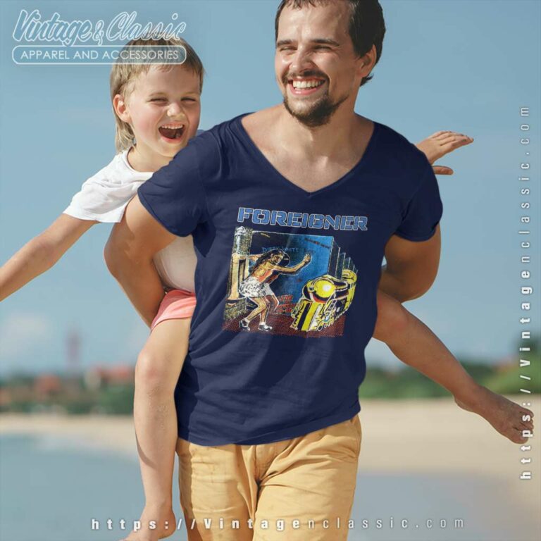 Foreigner Shirt Live In Concert 79 80 V Neck TShirt Foreigner Shirt Live In Concert 79 80 V Neck TShirt