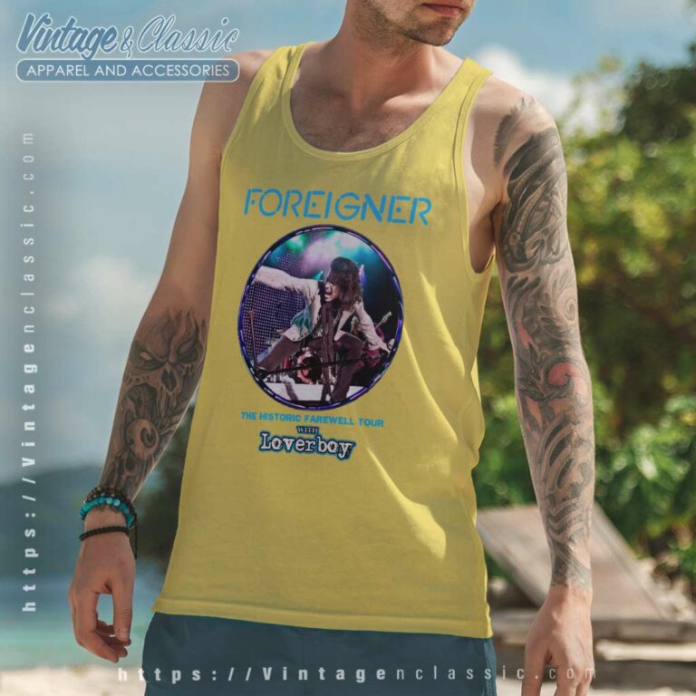 Foreigner Shirt The Historic Farewell Tour Tank Top Racerback Foreigner Shirt The Historic Farewell Tour Tank Top Racerback