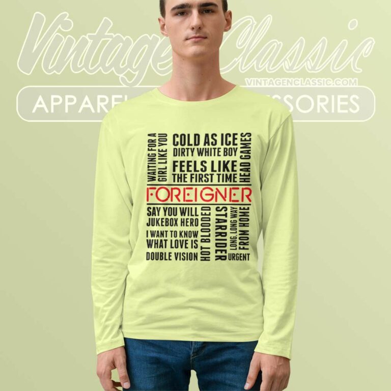 Foreigner Songs Long Sleeve Tee Foreigner Songs Long Sleeve Tee