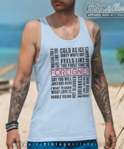 Foreigner Songs Shirt 4 Foreigner Songs Tank Top Racerback