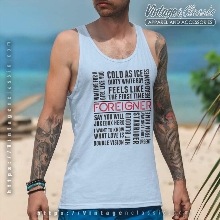 Foreigner Songs Tank Top Racerback Foreigner Songs Tank Top Racerback