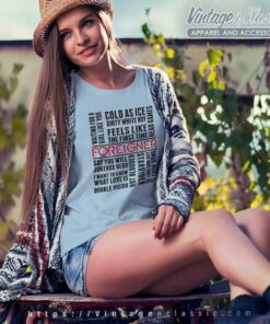 Foreigner Songs Shirt 7 Foreigner Songs Women TShirt