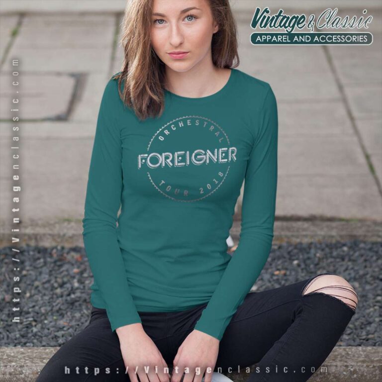 Foreigner Stamp Officially Licensed Long Sleeve Tee Foreigner Stamp Officially Licensed Long Sleeve Tee