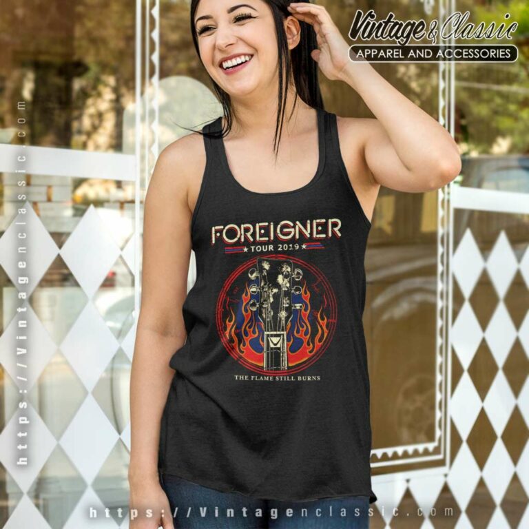 Foreigner The Flame Still Burns Tank Top Racerback Foreigner The Flame Still Burns Tank Top Racerback