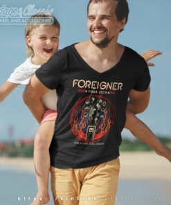 Foreigner The Flame Still Burns V Neck TShirt
