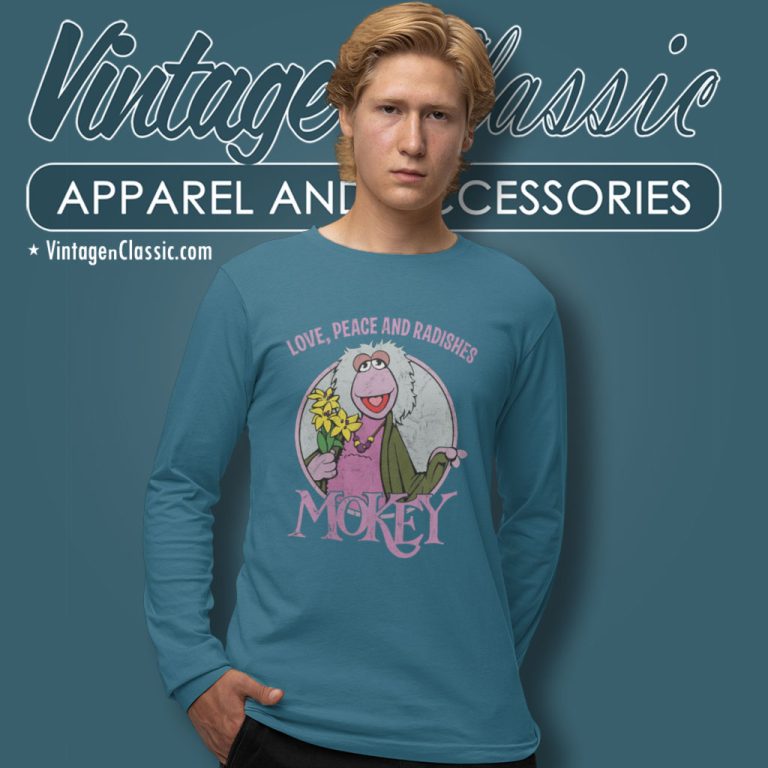 Fraggle Rock Love Peace And Radishes Long Sleeve Tee Fraggle Rock Love Peace And Radishes Long Sleeve Tee