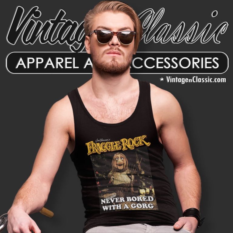 Fraggle Rock Never Bored With A Gorg Tank Top Racerback Fraggle Rock Never Bored With A Gorg Tank Top Racerback
