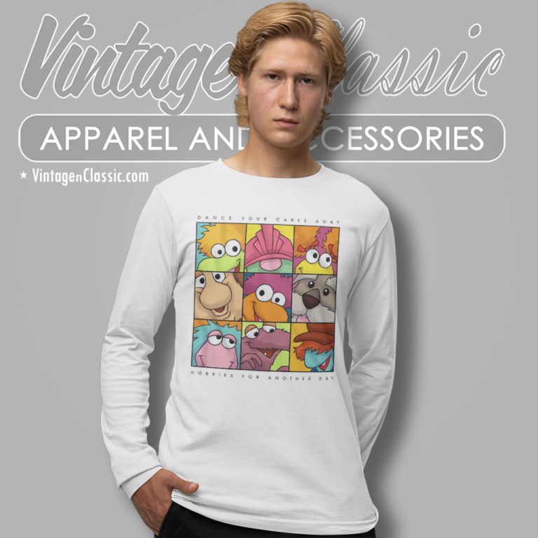 Fraggle Rock Tv Show Shirt Dance Your Cares Away Long Sleeve Tee Fraggle Rock Tv Show Shirt Dance Your Cares Away Long Sleeve Tee