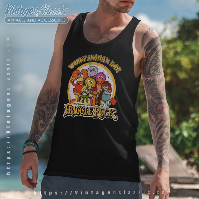 Fraggle Rock Worry Another Day Tank Top Racerback Fraggle Rock Worry Another Day Tank Top Racerback