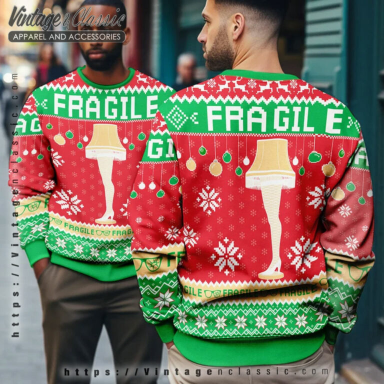 Fragile Christmas Story Ugly Sweater mens Ugly Christmas Sweater Fragile Christmas Story Ugly Sweater mens Ugly Christmas Sweater