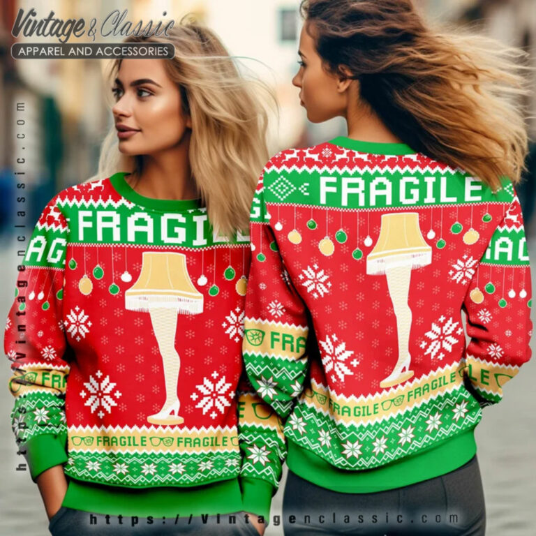 Fragile Christmas Story Ugly Sweater womens Ugly Christmas Sweater Fragile Christmas Story Ugly Sweater womens Ugly Christmas Sweater