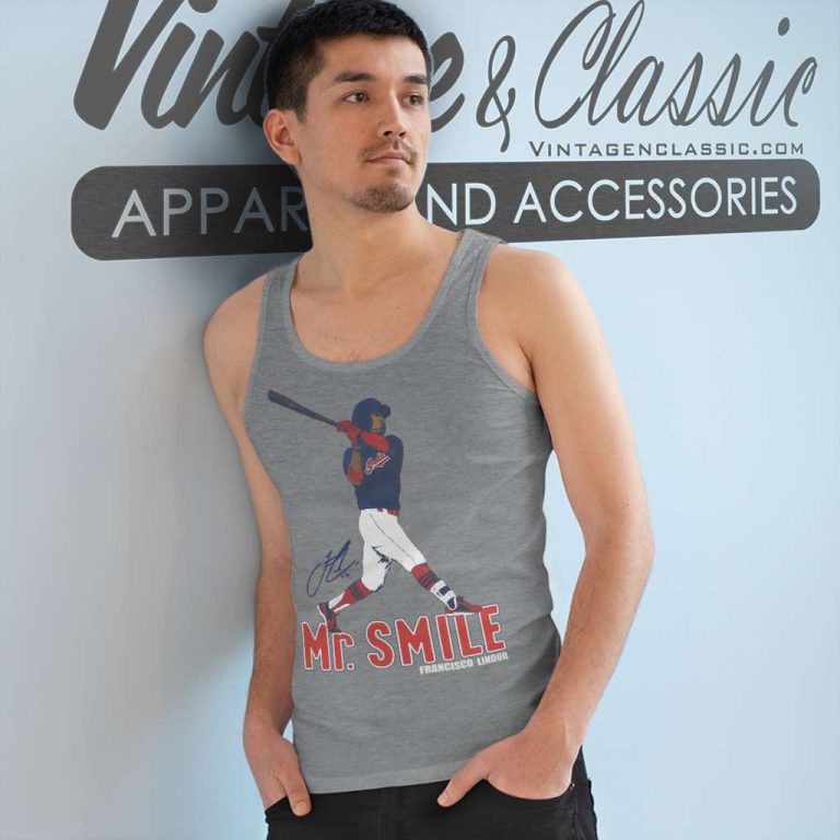 Francisco Lindor Mr Smile Cleveland Indians Tank Top Racerback Francisco Lindor Mr Smile Cleveland Indians Tank Top Racerback